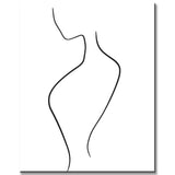 Malen nach Zahlen Kunst Minimalismus  Zeichnung Silhouette Mensch I