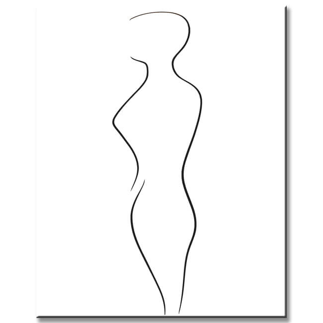 Malen nach Zahlen Kunst Minimalismus  Zeichnung Silhouette Mensch II