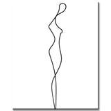 Malen nach Zahlen Minimalismus Zeichnung Silhouette Körper Frau