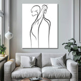 Malen nach Zahlen Kunst Minimalismus Zeichnung Silhouette Körper