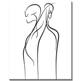 Malen nach Zahlen Kunst Minimalismus Zeichnung Silhouette Körper
