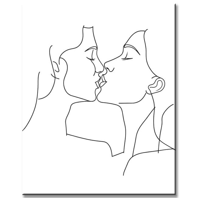 Malen nach Zahlen Kunst Minimalismus Zeichnung Liebende I