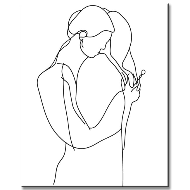 Malen nach Zahlen Kunst Minimalismus Zeichnung Liebende II