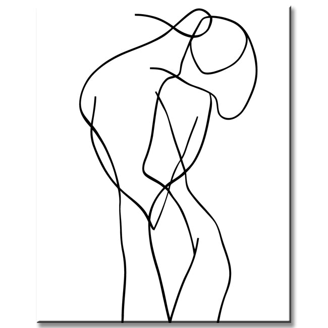 Malen nach Zahlen Kunst Minimalismus Zeichnung Figur I