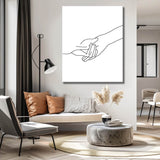 Malen nach Zahlen Kunst Minimalismus Zeichnung Hände I