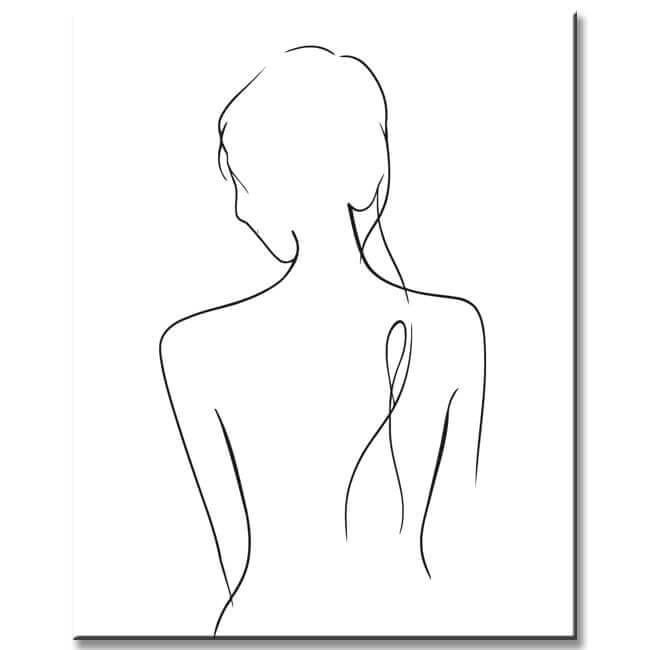 Malen nach Zahlen Strichzeichen Kunst Silhouette Weiblicher Körper