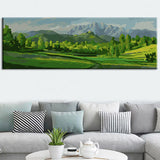 Malen nach Zahlen Kunst Natur grüne Wiesen und Berge