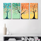 Malen nach Zahlen Kunst Natur vier Farben Baum
