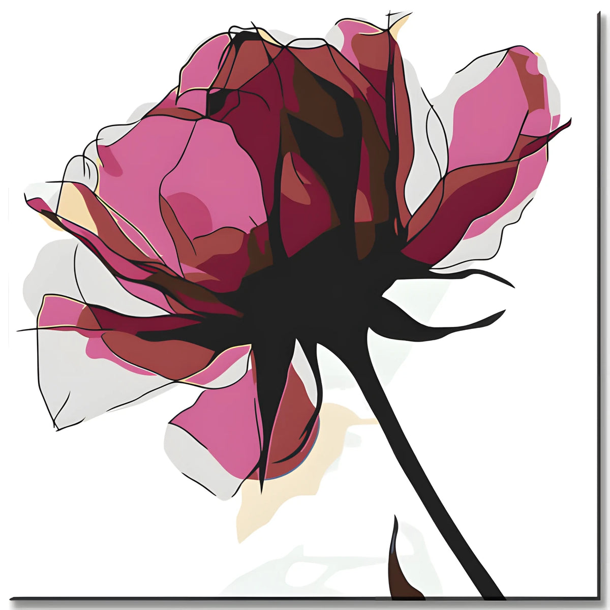 Malen nach Zahlen Blumen violette Rose