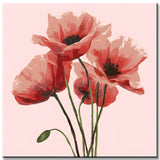 Malen nach Zahlen Blumen Drei Rote Tulpen