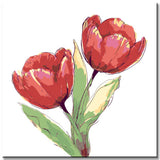 Malen nach Zahlen Zwei Geschlossene Tulpen