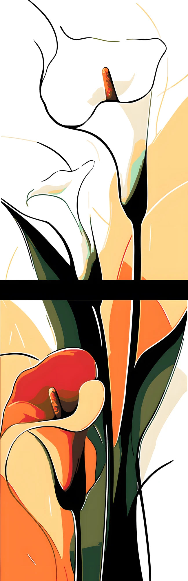 Malen nach Zahlen Kunst Natur Rote Calla