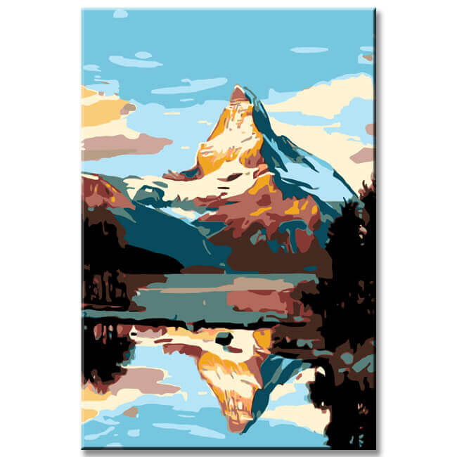 Malen nach Zahlen Berg Toblerone