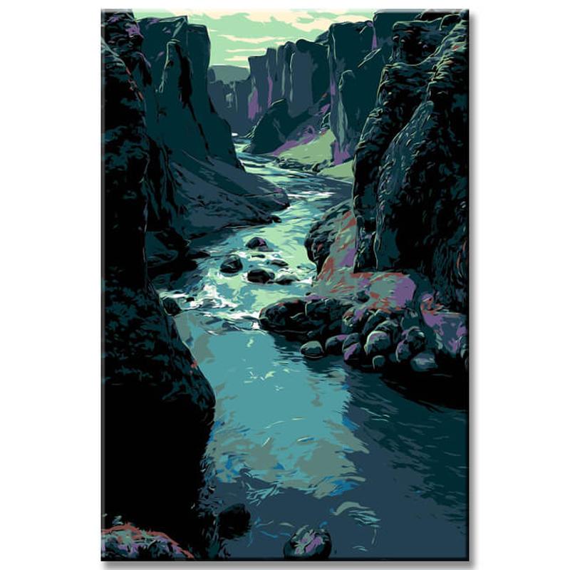 Malen nach Zahlen Natur Berge Canyon