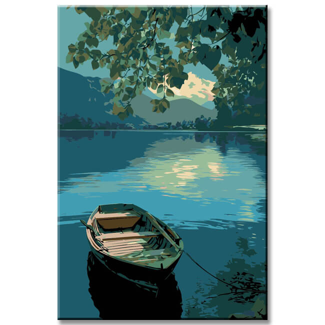 Malen nach Zahlen Norwegen Berg See Landschaft