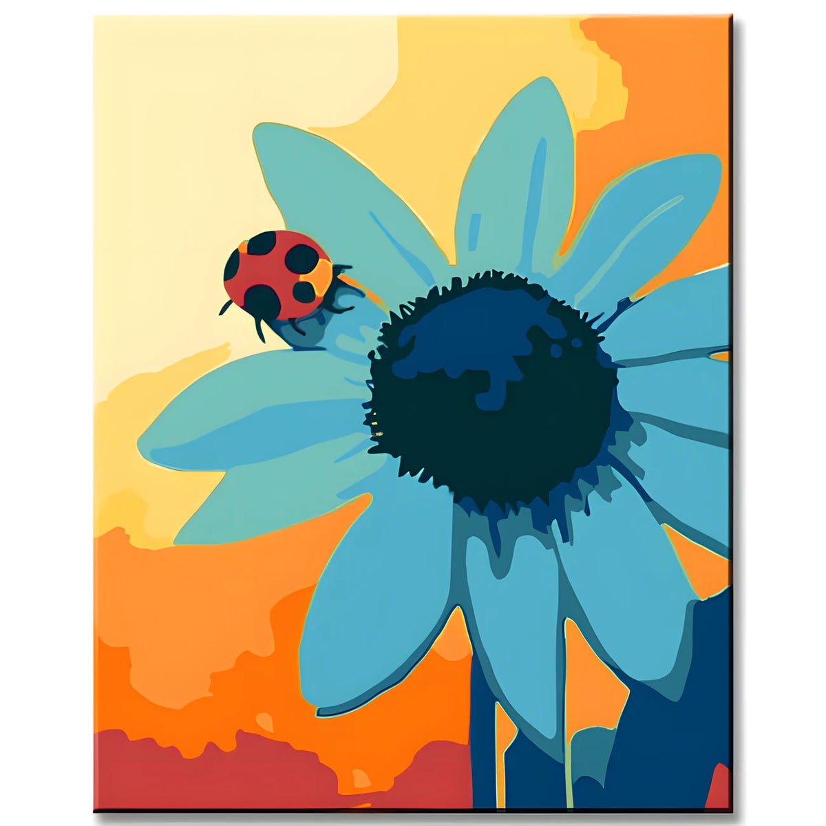 Malen nach Zahlen Kunst Malerei Blaue Sonnenblume