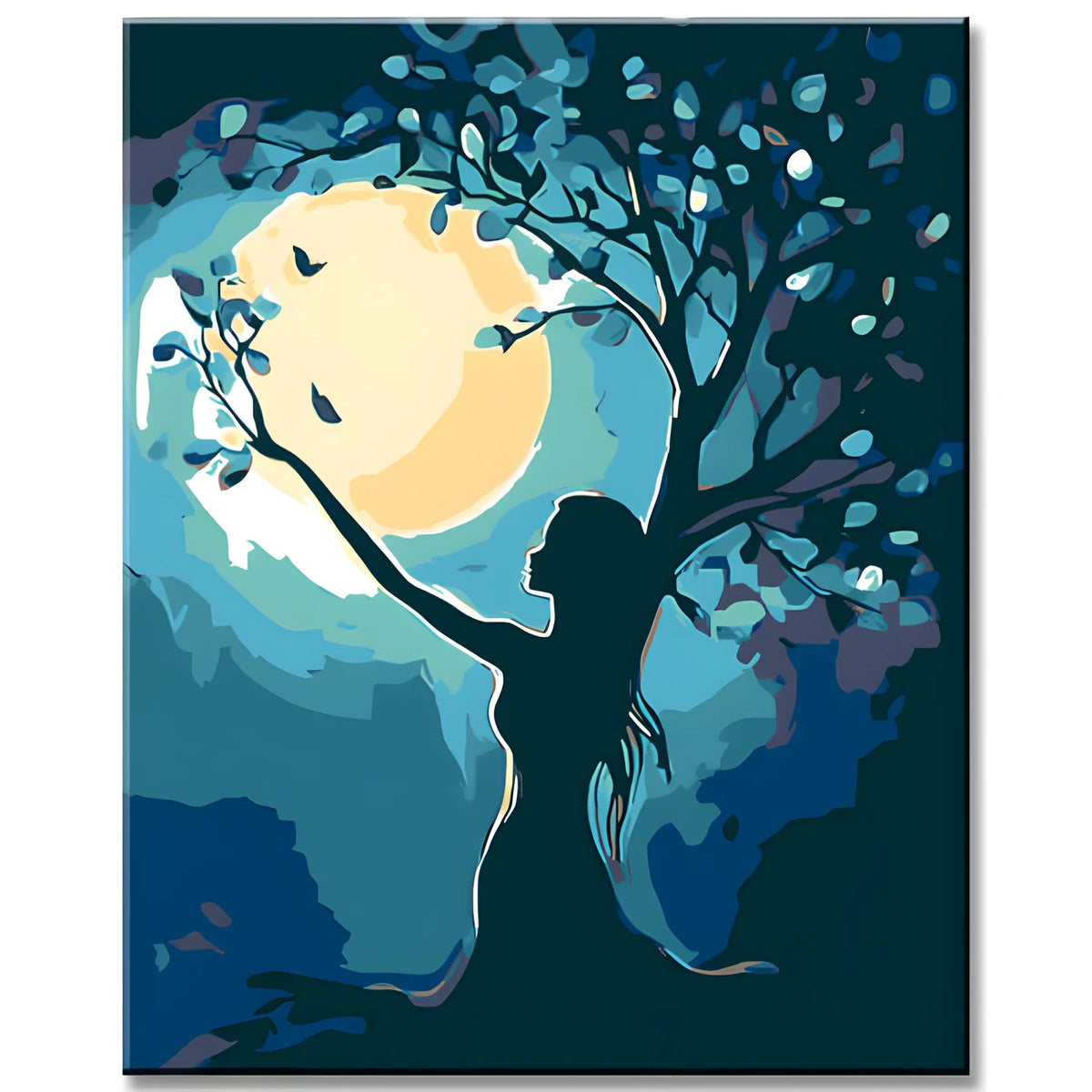 Malen nach Zahlen Blaue Baum Göttin