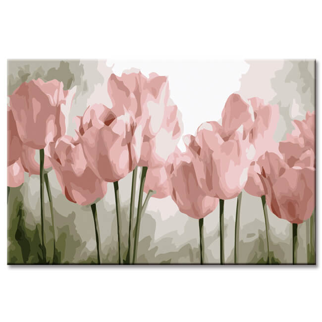 Malen nach Zahlen Rosa Tulpen Versand aus DE