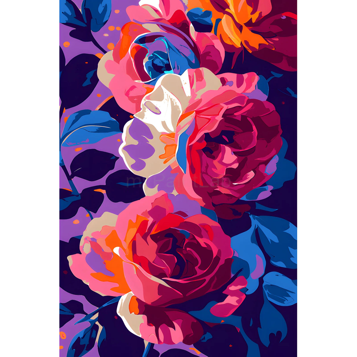 Malen nach Zahlen Farbenfrohe Blumen