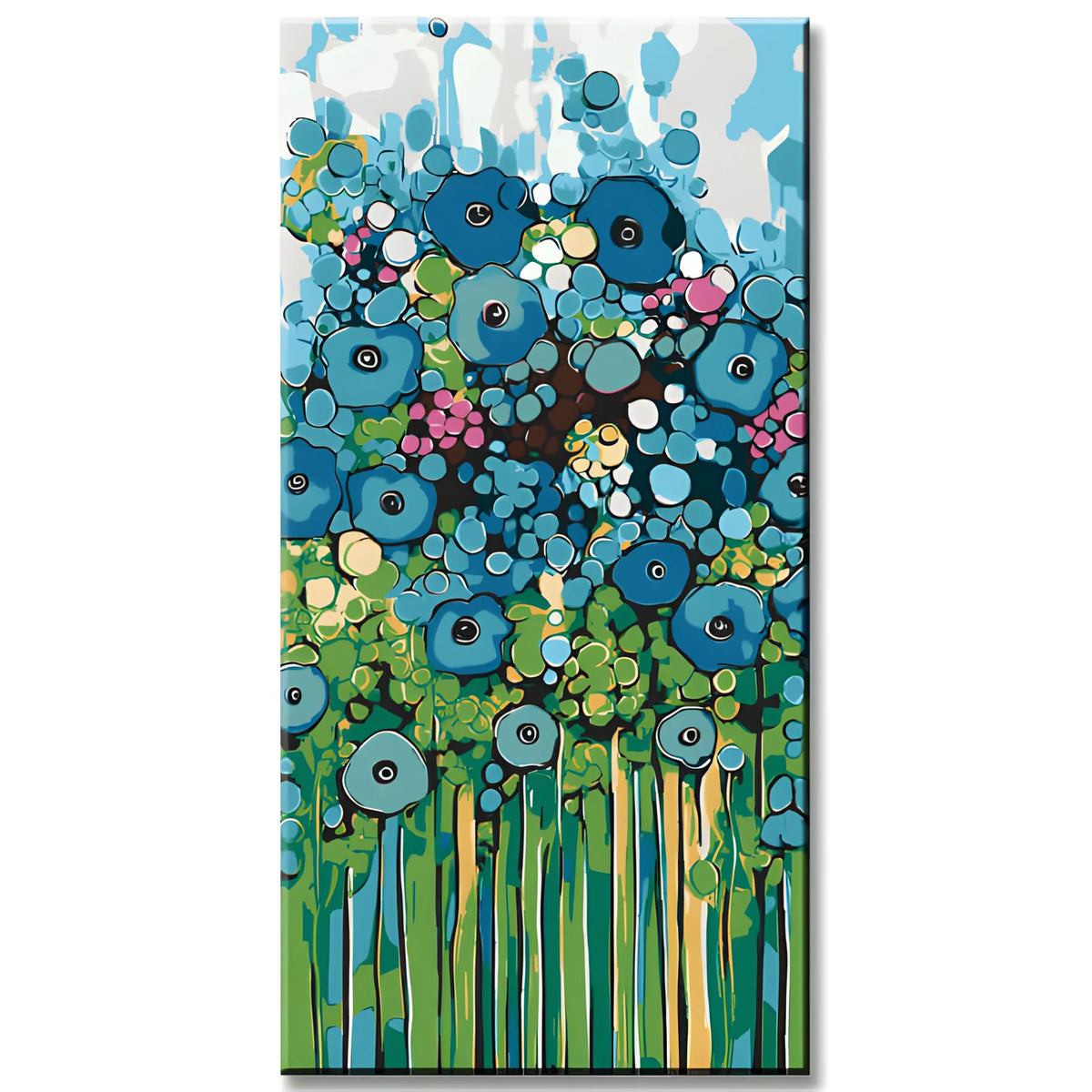 Malen nach Zahlen Wilder Blauer Klatschmohn Garten