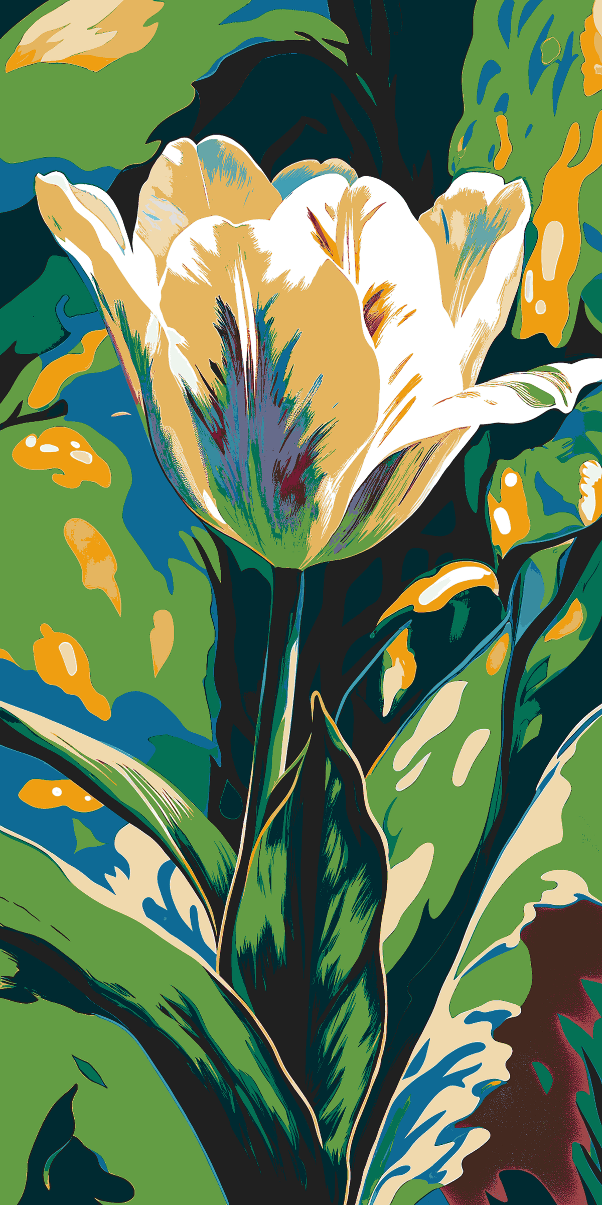 Malen nach Zahlen Klassiches Blumenmotiv