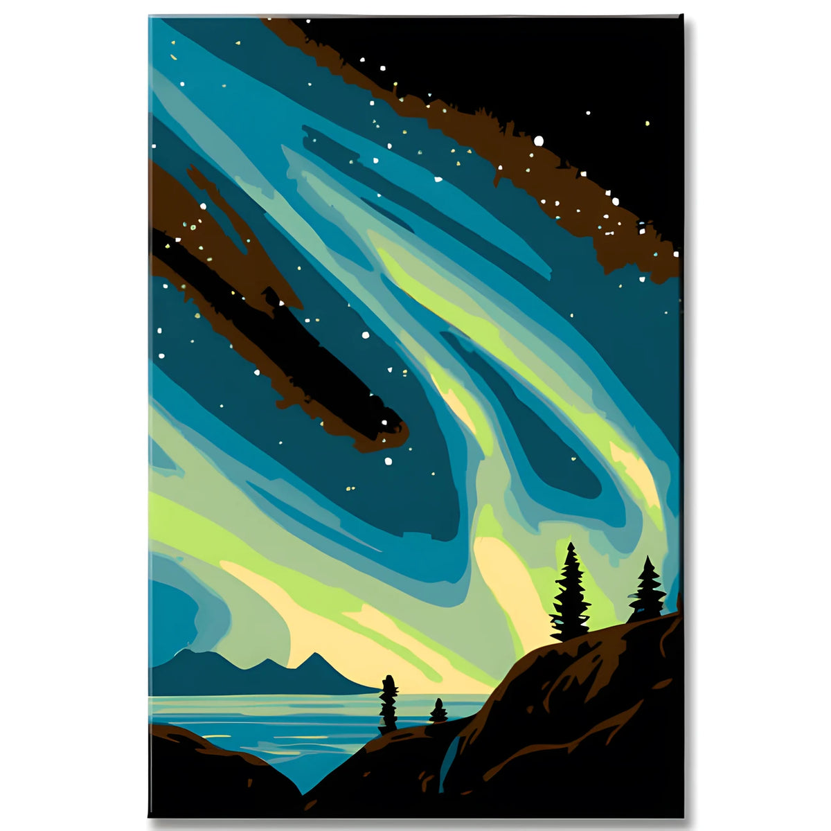 Malen nach Zahlen Wunderschöne Nordlichter