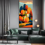 Malen nach Zahlen Folkart VolksKunst Haus in Landschaft