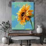 Malen nach Zahlen Kunst Malerei Sonnenblume II