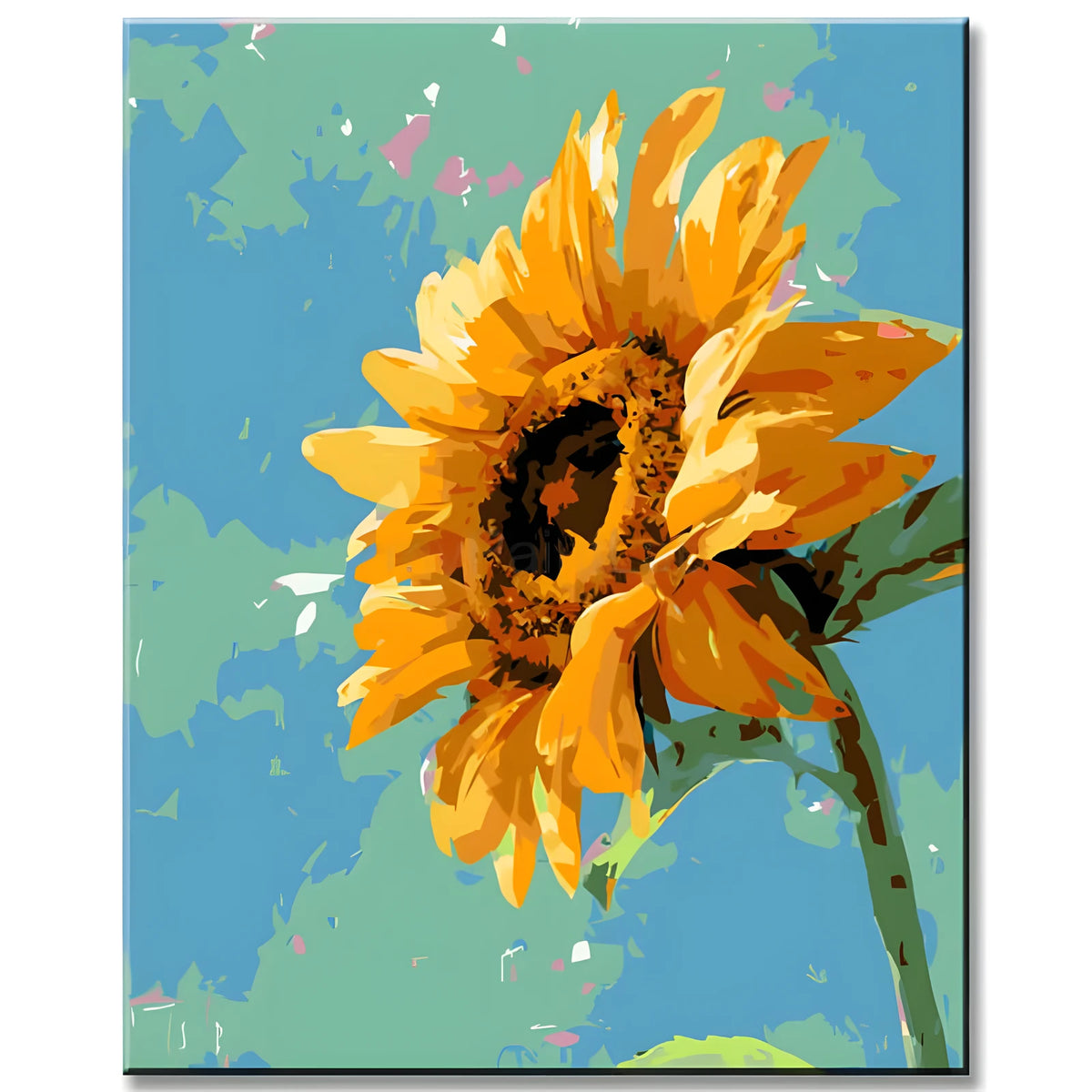 Malen nach Zahlen Kunst Malerei Sonnenblume II