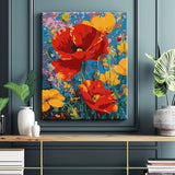 Malen nach Zahlen Blumen Rote MohnBlume