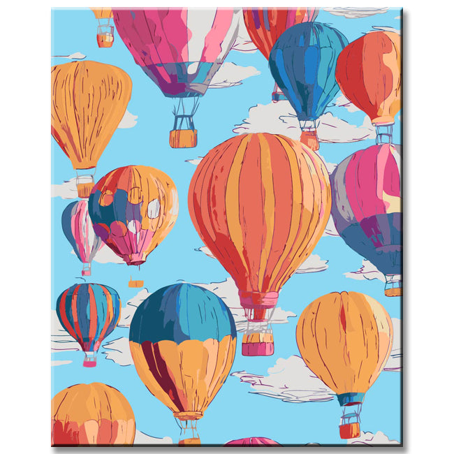 Malen nach Zahlen Heißluftballone