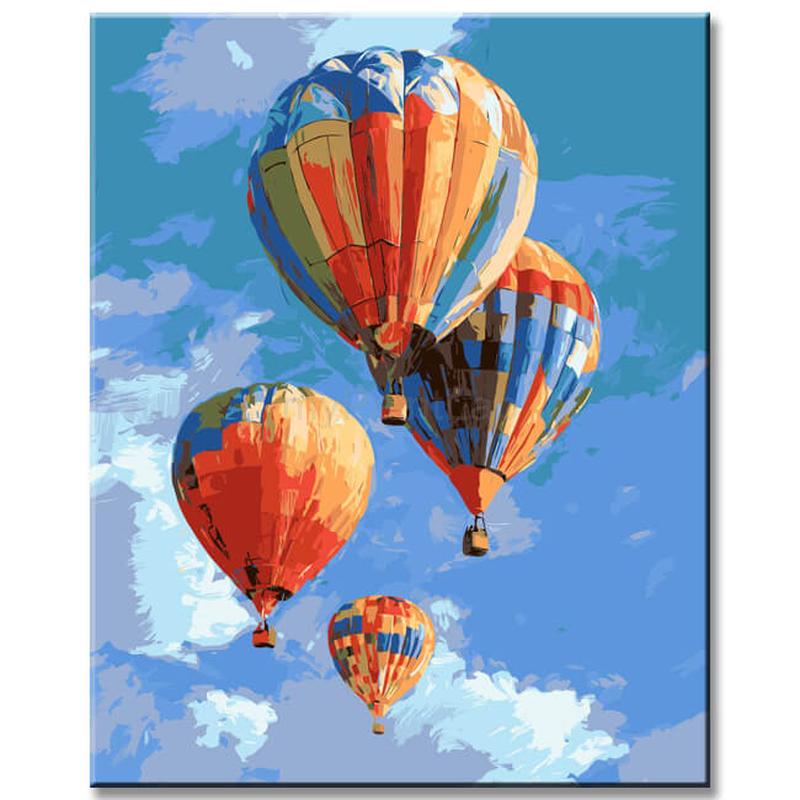 Malen nach Zahlen Farbige Ballon und Emotionen