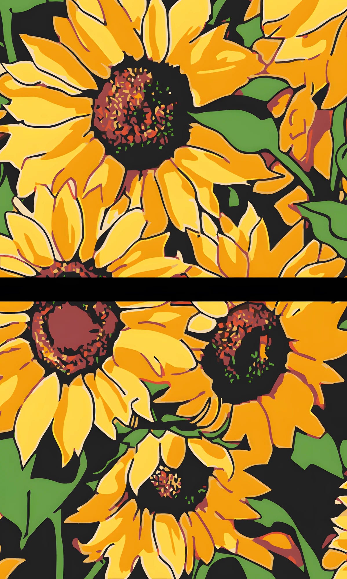 Malen nach Zahlen Sonnenblumen Kunst 2-teilig