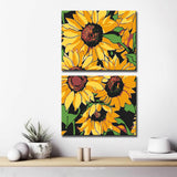 Malen nach Zahlen Sonnenblumen Kunst 2-teilig