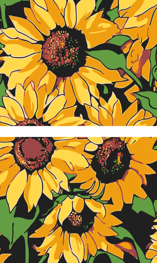 Malen nach Zahlen Sonnenblumen Kunst 2-teilig