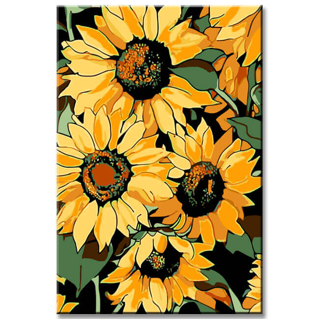 Malen nach Zahlen Sonnenblumen Kunst