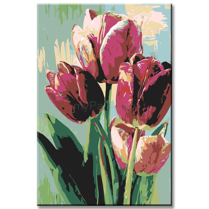 Malen nach Zahlen Lila Tulpen