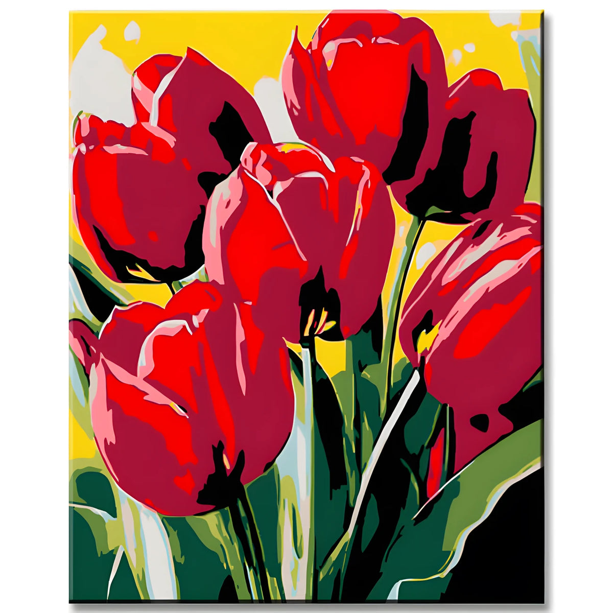 Malen nach Zahlen Rote Tulpen