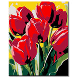 Malen nach Zahlen Rote Tulpen