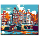 Malen nach Zahlen Niederlande Altstadt Amsterdam