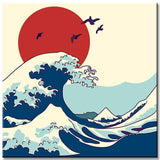 Malen nach Zahlen Kunst Katzen springen von der Welle