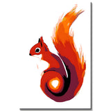 Malen nach Zahlen Kunst Tier Eichhörnchen