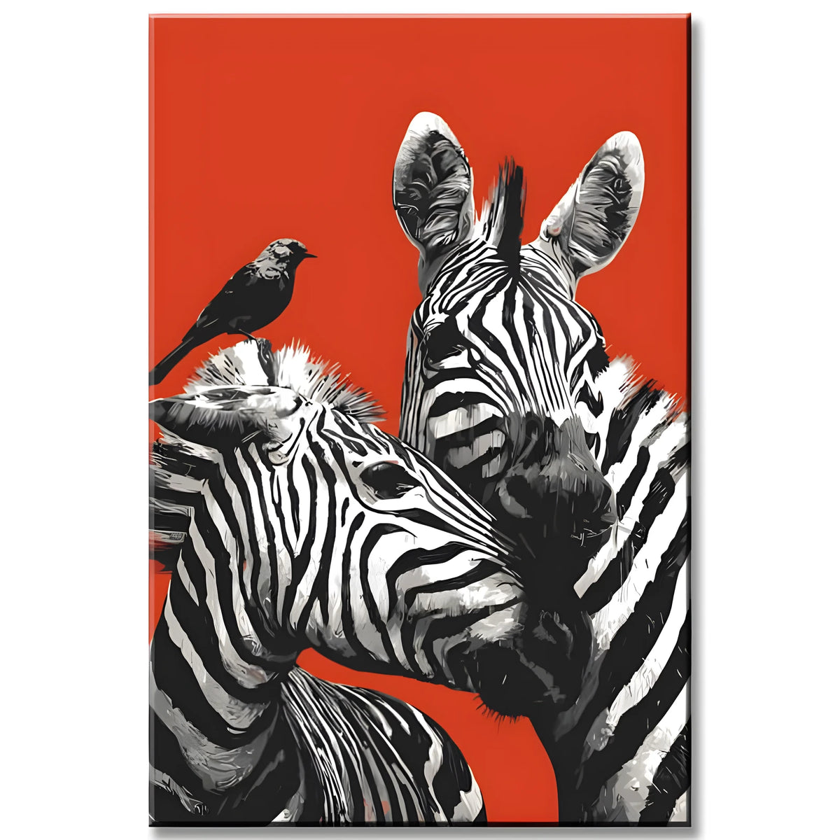 Malen nach Zahlen Kunst Tier Zwei Zebraköpfe