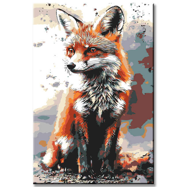 Malen nach Zahlen Fuchs im Profil
