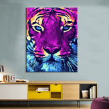 Malen nach Zahlen Kunst Tier Buntes Tigerkopf