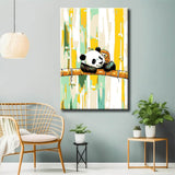 Malen nach Zahlen Kunst Tier Panda auf einem Ast