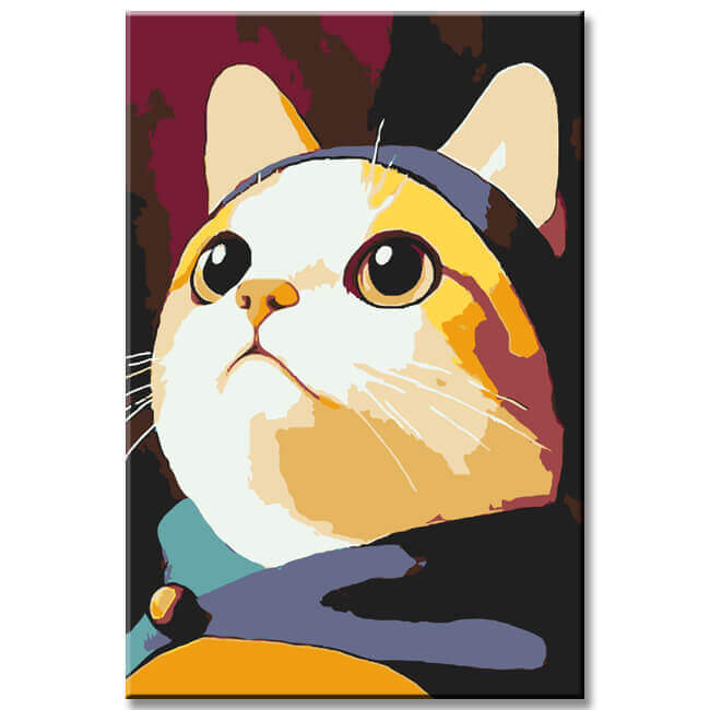 Malen nach Zahlen Kunst Malerei Katzenportrait