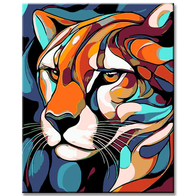 Malen nach Zahlen Gepard Kunst Illustration