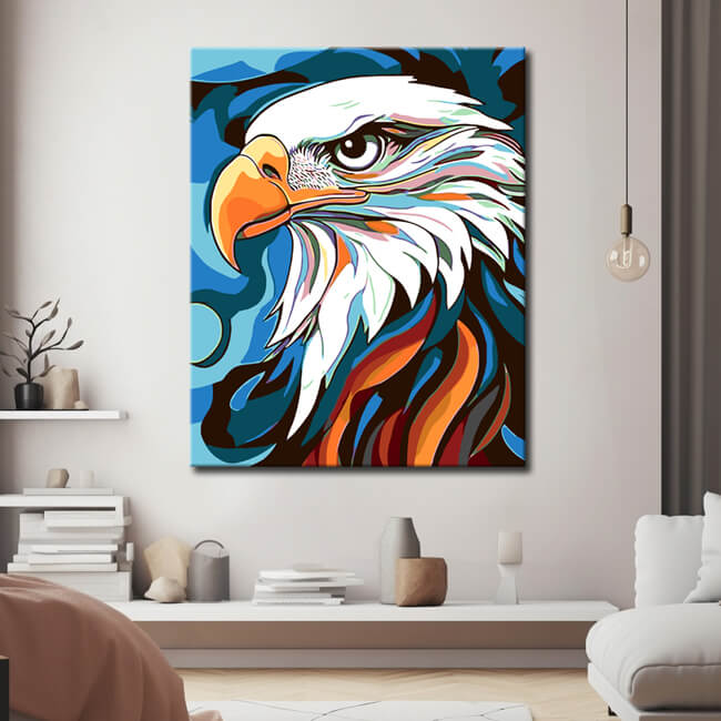 Malen nach Zahlen Adler Kunst Illustration
