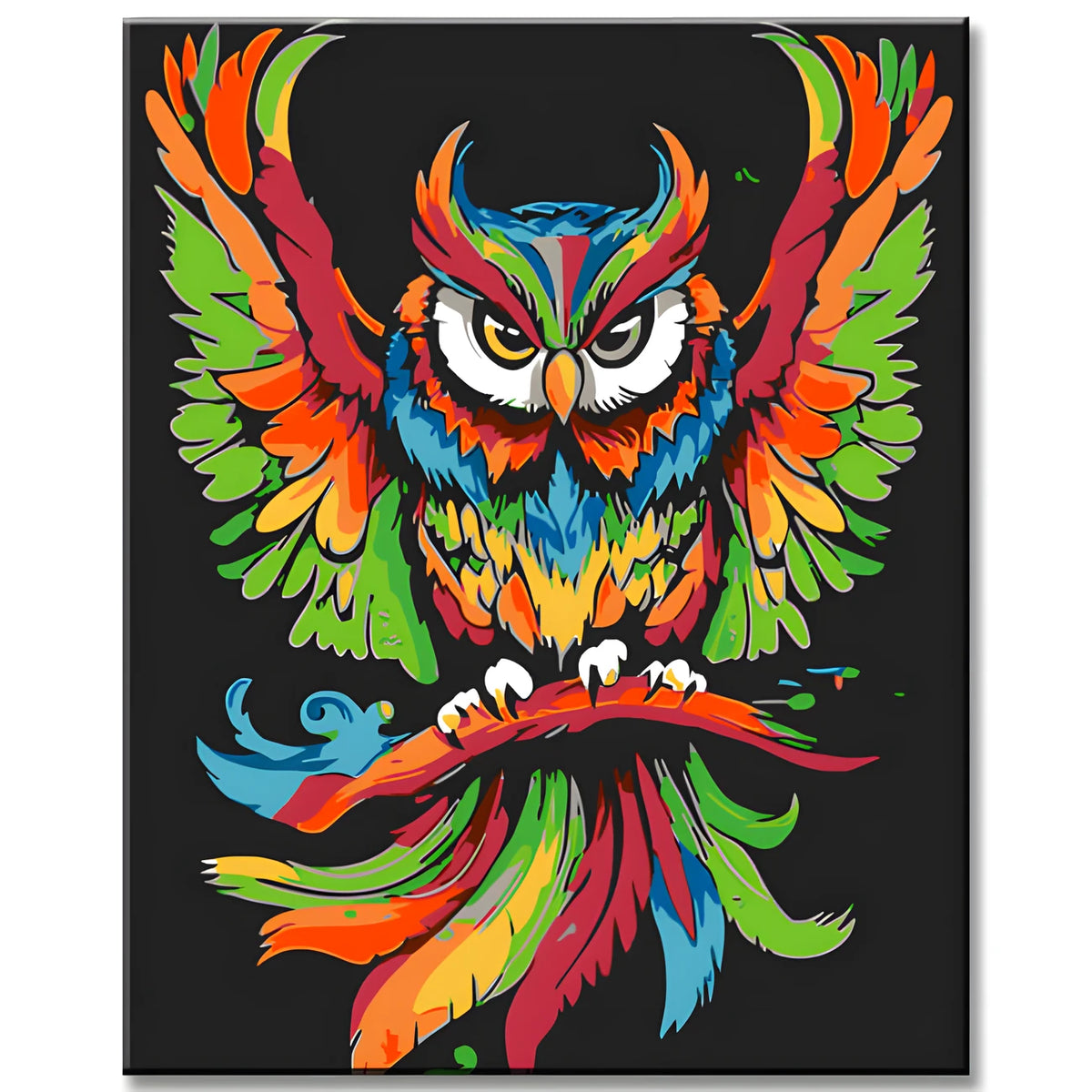 Malen nach Zahlen Teufel Eule Illustration Kunst